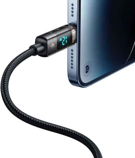 Mcdodo Cable Usb To Lightning Display Auto Power Off Fast Charging 1.2m Black