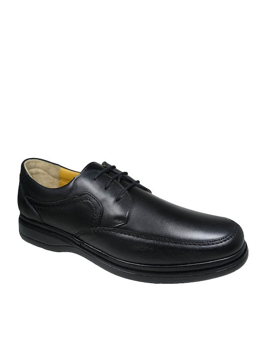 Leder Herren Freizeitschuhe Schwarz