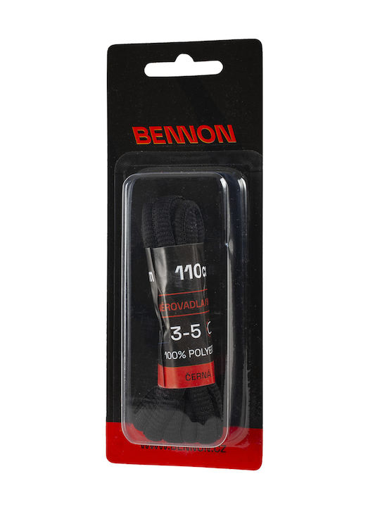 Bennon Κορδόνια Παπουτσιών Μαύρα 2τμχ 110cm