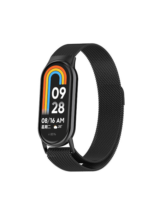 Λουράκι Ανοξείδωτο Ατσάλι Μαύρο (Smart Band 8 / Smart Band 9 / Smart Band 10)