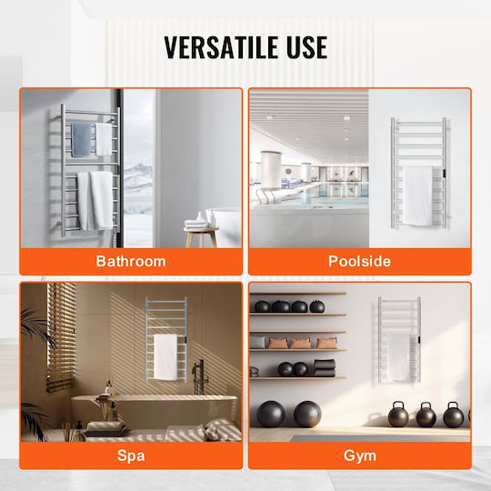 Vevor Electric Towel Rail 262W 100x50cm White