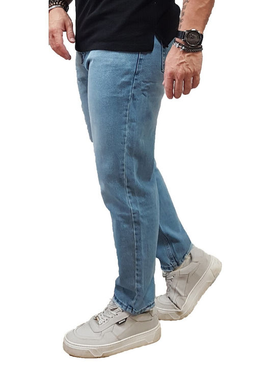 Men's Jeans Pants Cropped Blue