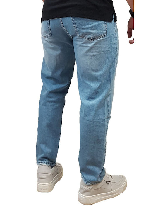 Men's Jeans Pants Cropped Blue