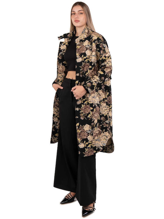 Damen Schwarz Mantel