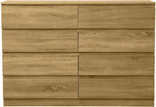 Comoda pentru Dormitor Juniper 8s cu 8 sertare Natural 139x40x100buc