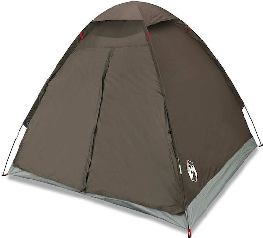 vidaXL Camping Tent Brown for 2 People