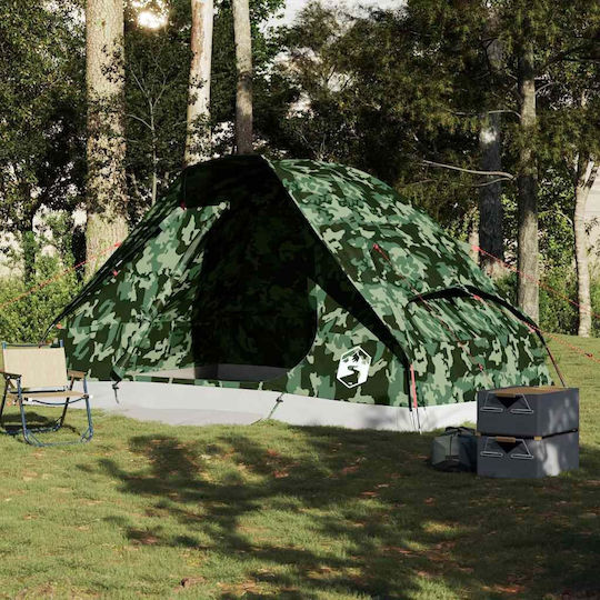 vidaXL Къмпинг сцени Igloo Зеленa за 6 човека