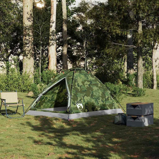 vidaXL Camping Tent Igloo Green for 2 People 198x145x105cm