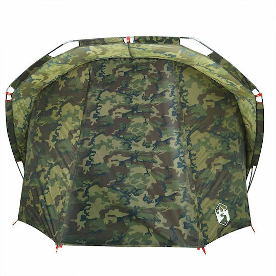 vidaXL Camping Tent Tunnel Green for 4 People