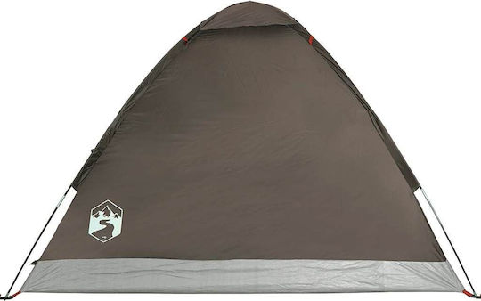 vidaXL Camping Tent Igloo Brown for 4 People