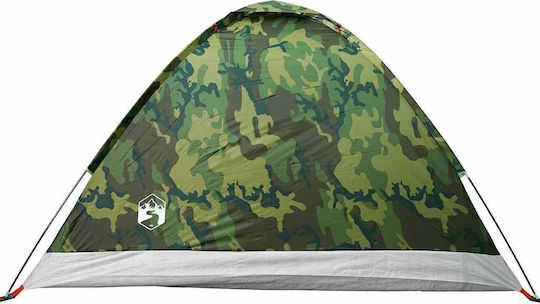 vidaXL Camping Tent Igloo Green for 2 People 198x145x105cm