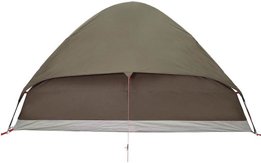 vidaXL Camping Tent Igloo Brown for 6 People