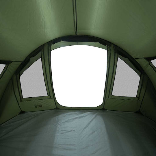 vidaXL Fishing Tent Tunnel Green for 2 People 330x315x176cm