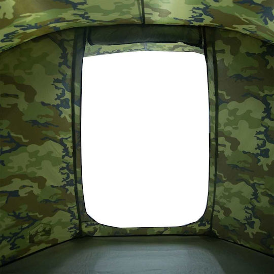 vidaXL Camping Tent Tunnel Green for 4 People