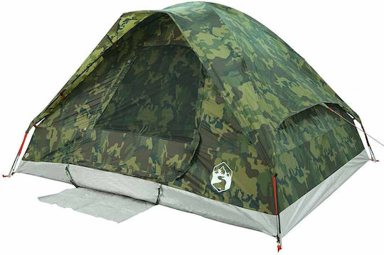 vidaXL Къмпинг сцена Igloo Зелена за 4 Хора