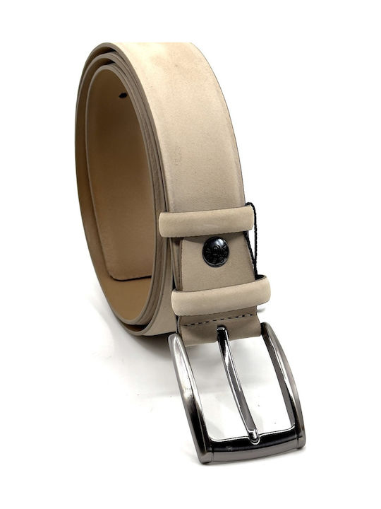 Men's Belt Leather Beige