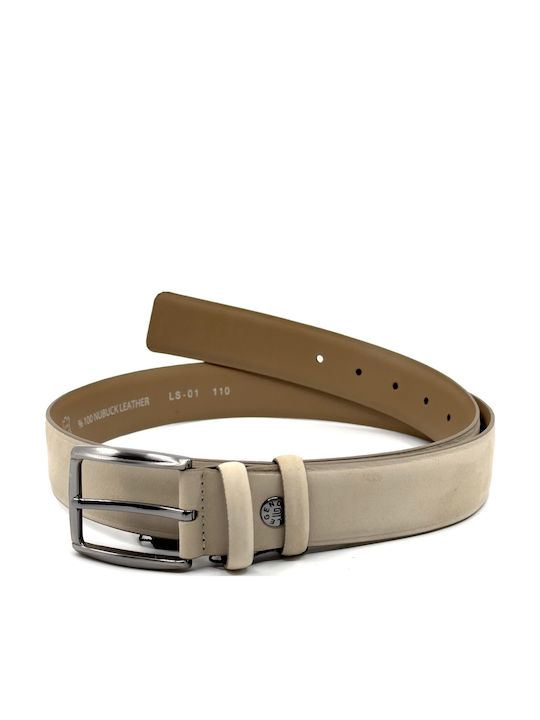 Men's Belt Leather Beige