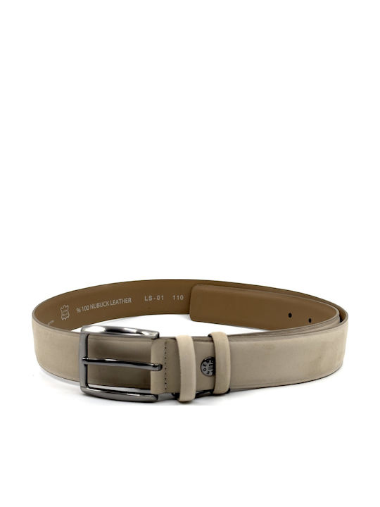 Men's Belt Leather Beige