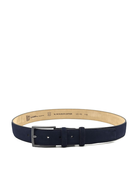 Ανδρική Ζώνη Δερμάτινη Μπλε LC-02-BLUE