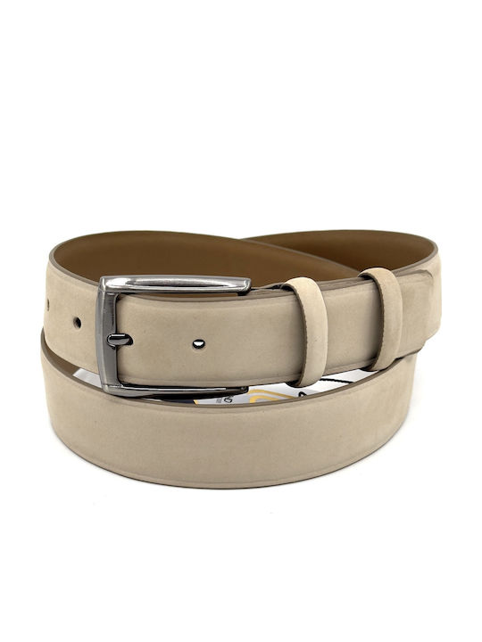 Men's Belt Leather Beige