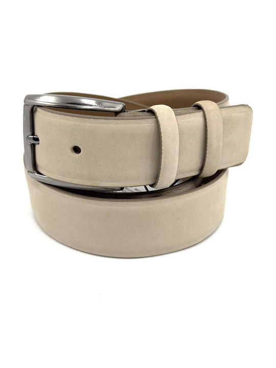 Men's Belt Leather Beige