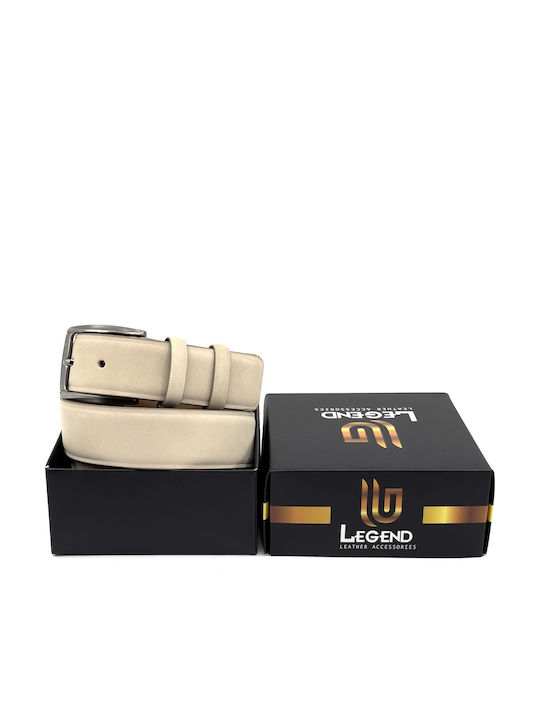 Men's Belt Leather Beige