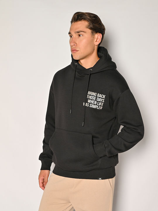 Brokers Jeans Sweatshirt with Hood Black