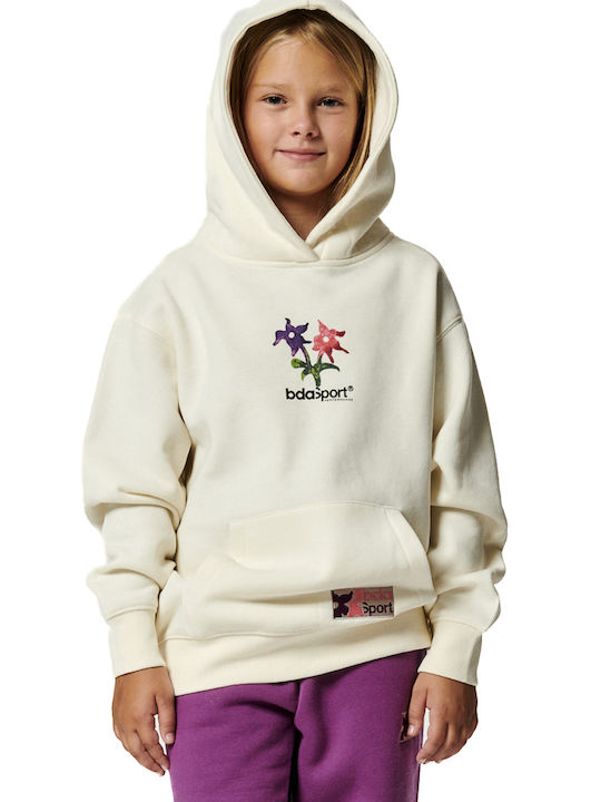 Body Action Kids Sweatshirt with Hood and Pockets Ecru