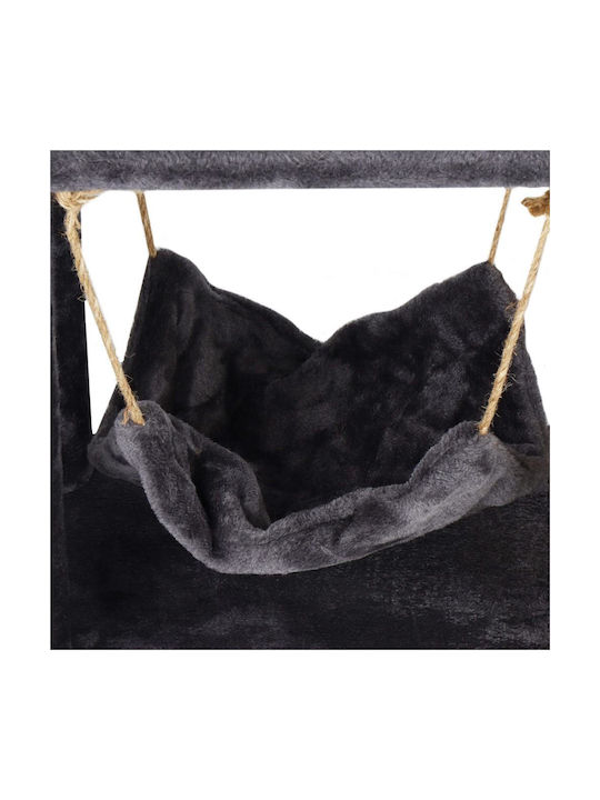 Cat Playset Scratching Post Hammock Ball 121cm Graphite
