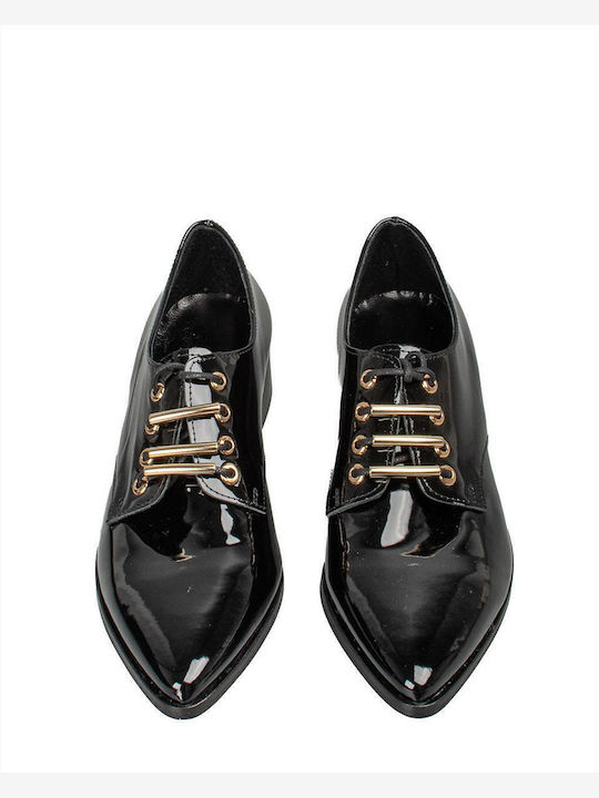 Leather Women's Moccasins in Black Color