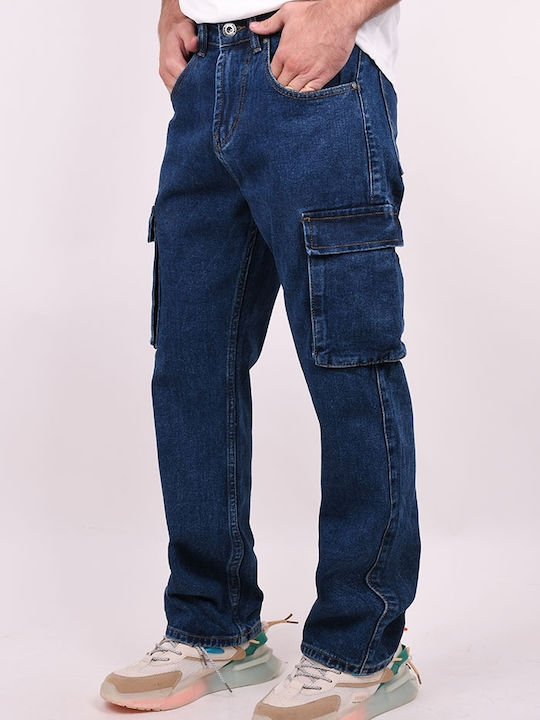 Men's Jeans Pants Cargo Blue