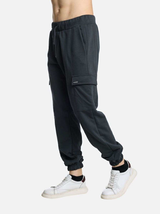 Cargo Sweatpants with Elastic Grey