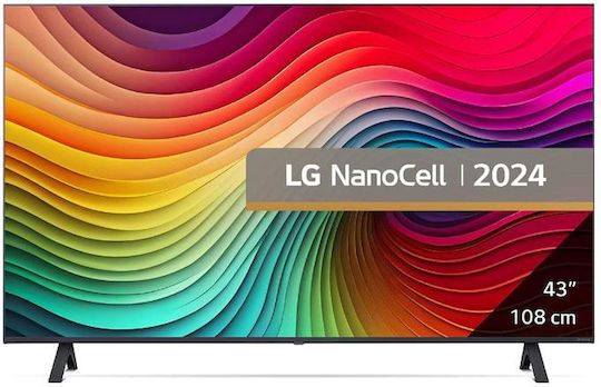 LG Smart Τηλεόραση 43" 4K UHD LED NanoCell AI NANO81 HDR (2024) 43NANO81T3A