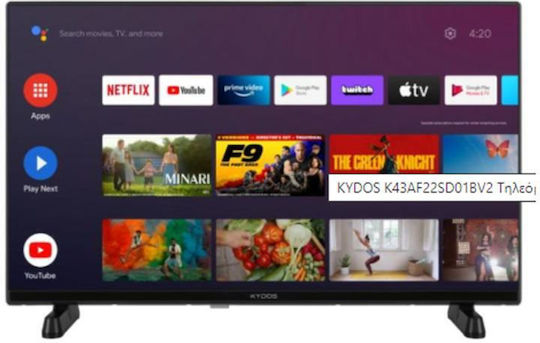 Kydos Smart Τηλεόραση 43" Full HD LED K43AF22SD01BV2 HDR (2024)