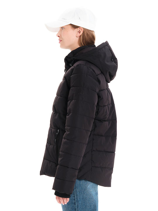 Scurtă Jachetă de femei Puffer Negru