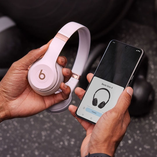 Beats Solo 4 Wireless / Wired On Ear Headphones with 50 hours of Operation and Quick Charge Cloud Pink