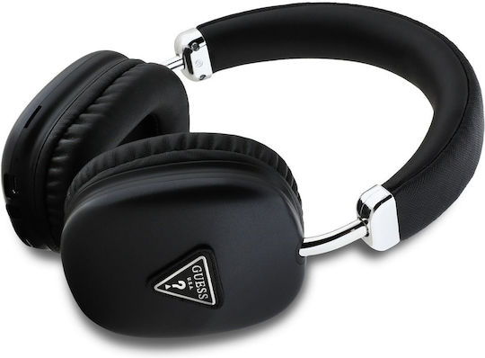 Guess Saffiano Wireless / Wired Over Ear Headphones with 32 hours of Operation and Quick Charge Black