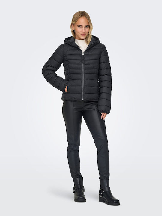 Only Women's Long Lifestyle Jacket for Winter BLACK