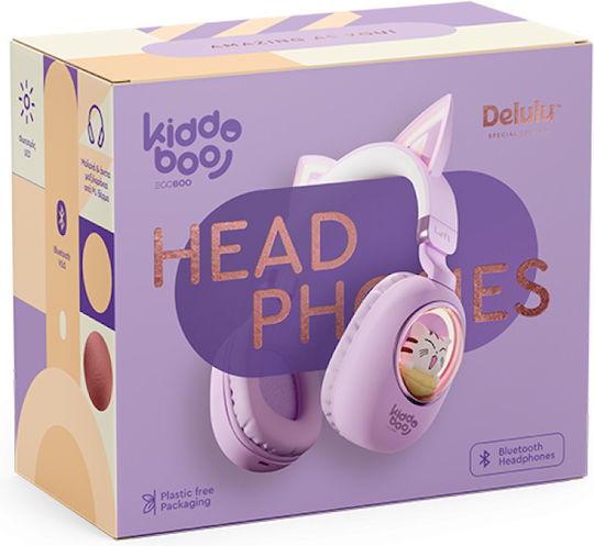 Kiddoboo Delulu Fără fir Bluetooth On Ear Căști cu 6 ore de Funcționare Aurii