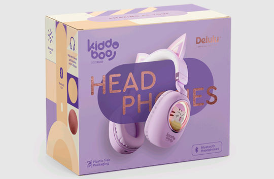 Kiddoboo Delulu Fără fir Bluetooth On Ear Căști cu 6 ore de Funcționare Aurii