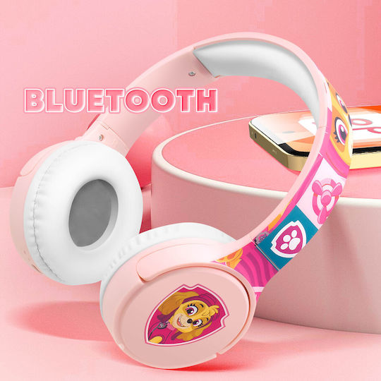 Paw Patrol Bluetooth Wireless On Ear Headphones with 20 hours of Operation Pink