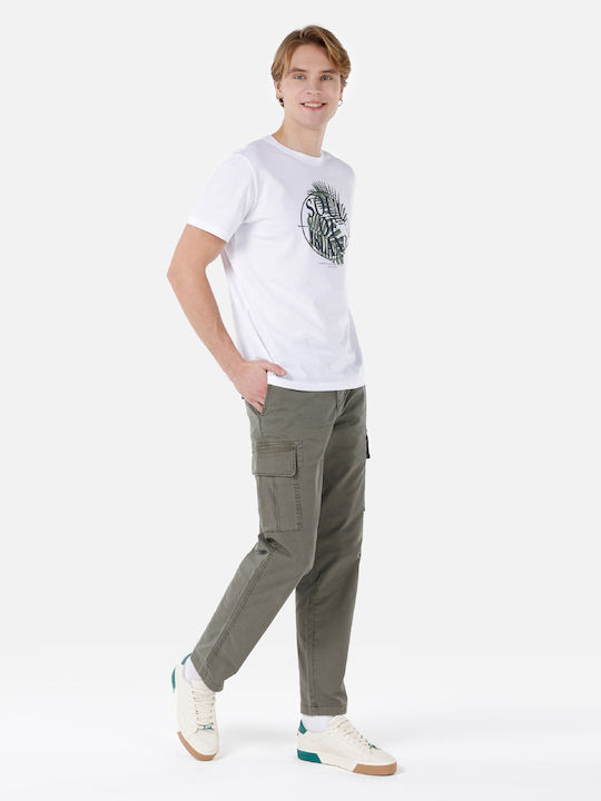 Pantaloni Elastic cu Croială Normală green