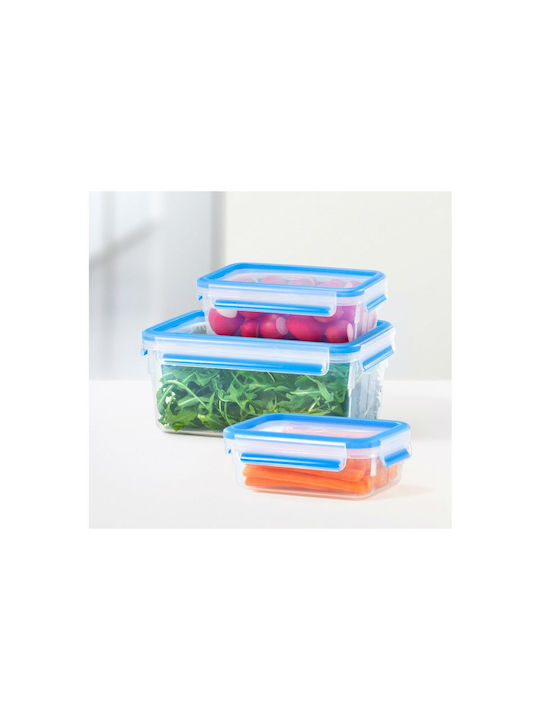Tefal Microwave Plastic Lunch Box Clip & Close Blue 2300ml