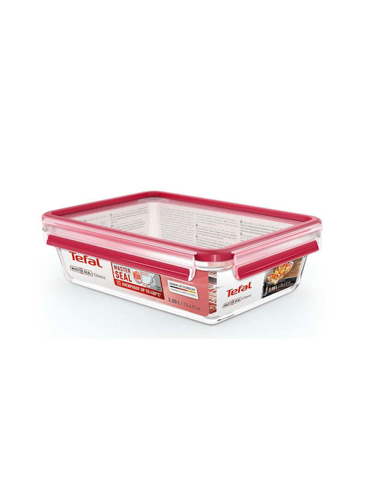 Tefal Microwave Glass Lunch Box Masterseal Transparent 2000ml