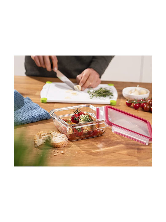 Tefal Masterseal Δοχείο Φαγητού Γυάλινο Κόκκινο 800ml