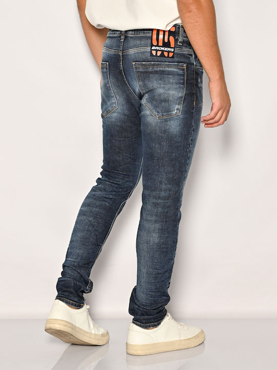 Men's Jeans Pants with Slim Fit Blue