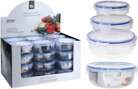 Excellent Houseware Σετ Δοχεία Φαγητού Διάφανα 3τμχ