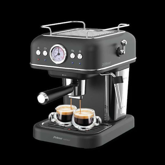 Primo PREM-40444 Automatic Espresso Machine 1050W Pressure 20bar Black-Chrome