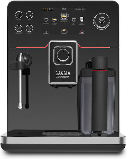 Gaggia Accademia Automatic Espresso Coffee Machine 1500W Pressure 15bar for Cappuccino with Grinder Black RI9781/01