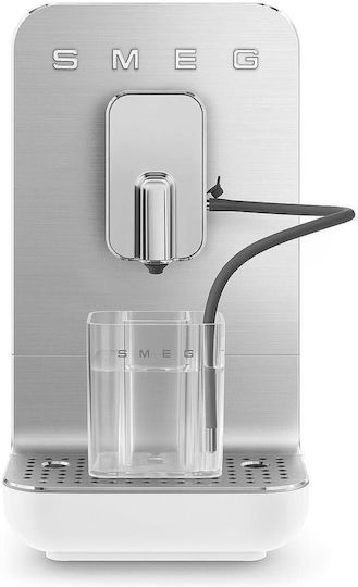 Smeg Automatic Espresso Machine 1350W Pressure 19bar with Grinder White BCC13WHMEU